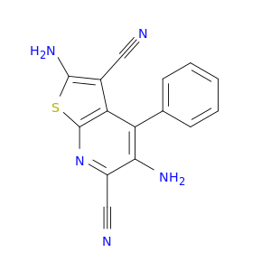 Thieno[2,3-b]pyridine-3,6-dicarbonitrile, 2,5-diamino-4-phenyl-