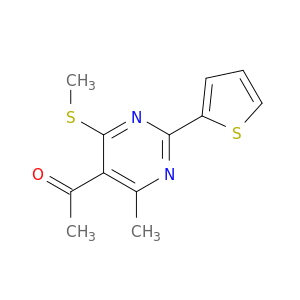 Ethanone, 1-[4-methyl-6-(methylthio)-2-(2-thienyl)-5-pyrimidinyl]-