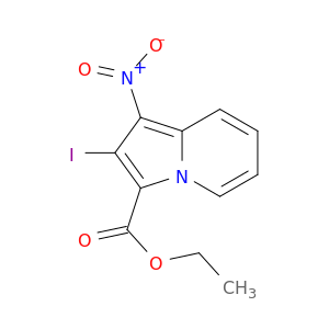 3-Indolizinecarboxylic acid, 2-iodo-1-nitro-, ethyl ester