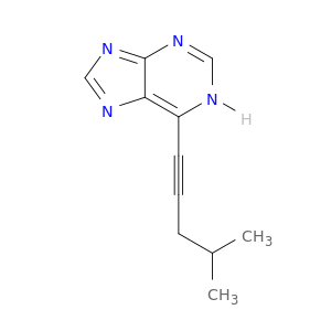 1H-Purine, 6-(4-methyl-1-pentynyl)-
