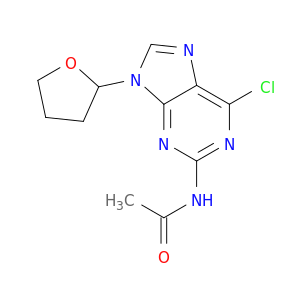 N-(6-CHLORO-9-TETRAHYDRO-2-FURANYL-9H-PURIN-2-YL)ACETAMIDE