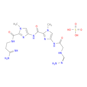 N-[2-(2-carbamimidoylethylcarbamoyl)-1-methyl-imidazol-4-yl]-4-[[2-(diaminomethylideneamino)acetyl]amino]-1-methyl-imidazole-2-carboxamide; sulfuric acid