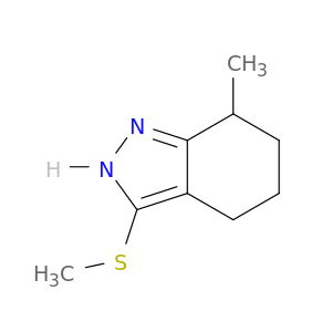 2H-Indazole, 4,5,6,7-tetrahydro-7-methyl-3-(methylthio)-