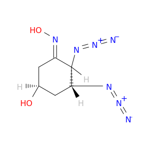 Cyclohexanone, 2,3-diazido-5-hydroxy-, oxime, (1E,2R,3R,5R)-