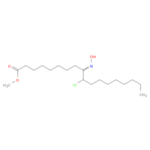 Octadecanoic acid, 10-chloro-9-(hydroxyimino)-, methyl ester