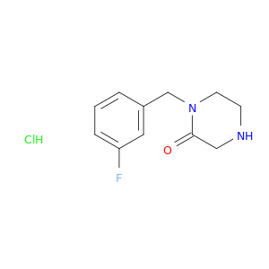 1-[(3-fluorophenyl)methyl]piperazin-2-one hydrochloride