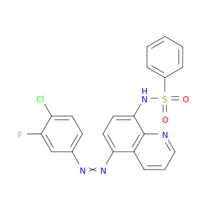 Benzenesulfonamide, N-[5-[(4-chloro-3-fluorophenyl)azo]-8-quinolinyl]-
