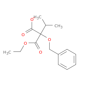 Propanedioic acid, 2-(1-methylethyl)-2-(phenylmethoxy)-, 1-ethyl ester