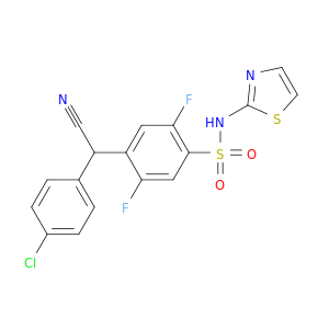 4-((4-氯苯基)(氰基)甲基)-2,5-二氟-N-(噻唑-2-基)苯磺