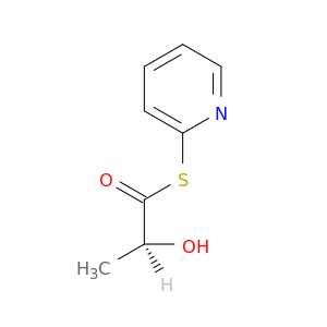 Propanethioic acid, 2-hydroxy-, S-2-pyridinyl ester, (2S)-