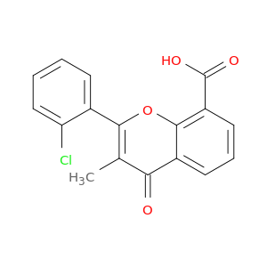 4H-1-Benzopyran-8-carboxylic acid, 2-(2-chlorophenyl)-3-methyl-4-oxo-