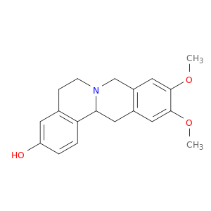 (-)-10,11-Dimethoxy-3-hydroxy-5,6,13,13a-tetrahydro-8H-dibenzo(a,g)quinolizine