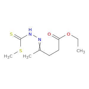 Pentanoic acid, 4-[[(methylthio)thioxomethyl]hydrazono]-, ethyl ester