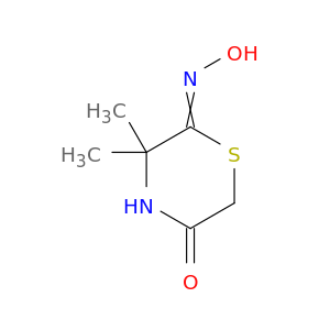 2,5-Thiomorpholinedione, 3,3-dimethyl-, 2-oxime