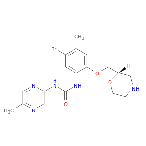 N-[5-溴-4-甲基-2-[(2S)-2-吗啉甲氧基]苯基]-N'-(5-甲基-2-吡嗪基)脲