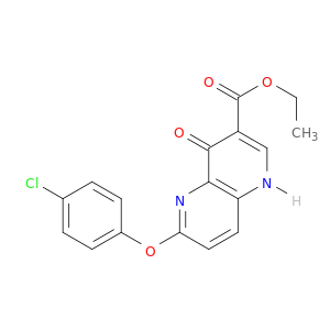 1,5-Naphthyridine-3-carboxylicacid, 6-(4-chlorophenoxy)-1,4-dihydro-4-oxo-, ethyl ester