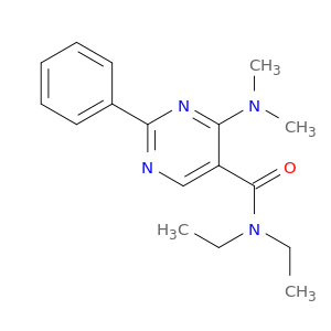 5-Pyrimidinecarboxamide, 4-(dimethylamino)-N,N-diethyl-2-phenyl-