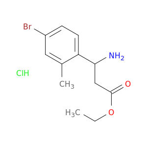Ethyl 3-amino-3-(4-bromo-2-methylphenyl)propanoate, HCl