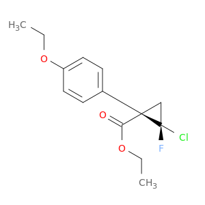Cyclopropanecarboxylicacid, 2-chloro-1-(4-ethoxyphenyl)-2-fluoro-, ethyl ester, (1R,2S)-rel-