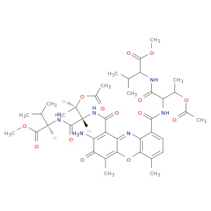 methyl (2R)-2-[[(2S,3R)-3-acetyloxy-2-[[9-[[2-acetyloxy-1-[(1-methoxycarbonyl-2-methyl-propyl)carbamoyl]propyl]carbamoyl]-2-amino-4,6-dimethyl-3-oxo-phenoxazine-1-carbonyl]amino]butanoyl]amino]-3-methyl-butanoate