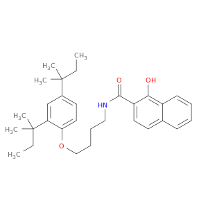 N-(4-(2,4-BIS(1,1-DIMETHYLPROPYL)PHENOXY)BUTYL)-1-HYDROXYNAPHTHALENE-2-CARBOXAMIDE