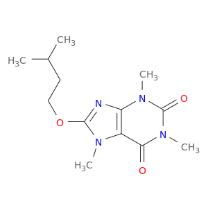 1H-Purine-2,6-dione,3,7-dihydro-1,3,7-trimethyl-8-(3-methylbutoxy)-