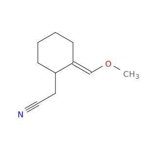 Cyclohexaneacetonitrile, 2-(methoxymethylene)-, (2E)-