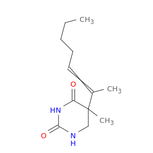 2,4(1H,3H)-Pyrimidinedione, dihydro-5-methyl-5-(1-methyl-1-hexenyl)-