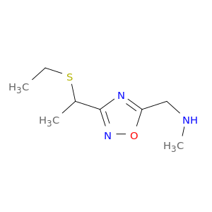 ({3-[1-(ethylsulfanyl)ethyl]-1,2,4-oxadiazol-5-yl}methyl)(methyl)amine