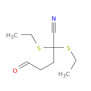 Pentanenitrile, 2,2-bis(ethylthio)-5-oxo-