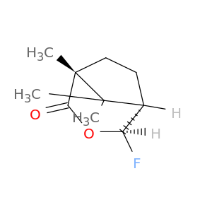 3-Oxabicyclo[3.2.1]octan-2-one, 4-fluoro-1,8,8-trimethyl-, (1R,4R,5S)-