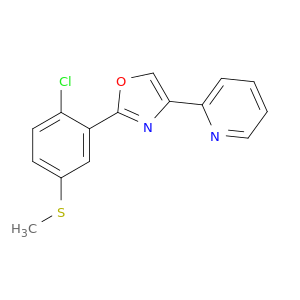 Pyridine, 2-[2-[2-chloro-5-(methylthio)phenyl]-4-oxazolyl]-