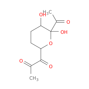 1,2-Propanedione, 1-(6-acetyltetrahydro-5,6-dihydroxy-2H-pyran-2-yl)-