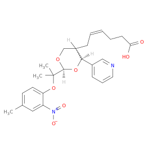 4-Hexenoic acid,6-[(2S,4S,5R)-2-[1-methyl-1-(4-methyl-2-nitrophenoxy)ethyl]-4-(3-pyridinyl)-1,3-dioxan-5-yl]-,(4Z)-