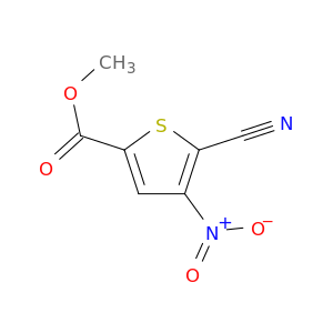 2-Thiophenecarboxylic acid, 5-cyano-4-nitro-, methyl ester