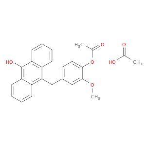 9-Anthracenol, 10-[[4-(acetyloxy)-3-methoxyphenyl]methyl]-, acetate