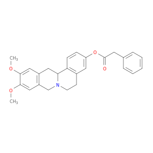 Benzeneacetic acid, 5,8,13,13a-tetrahydro-10,11-dimethoxy-6H-dibenzo(a,g)quinolizin-3-yl ester, (-)-