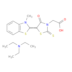 3-噻唑透明素酸,5-(3-甲基-2(3H)-苯并噻唑基二甲苯)-4-氧代-2-硫代-,Compd。用n,n-二乙基乙胺(1：1)