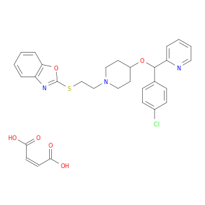 but-2-enedioic acid; 2-[2-[4-[(4-chlorophenyl)-pyridin-2-yl-methoxy]-1-piperidyl]ethylsulfanyl]benzooxazole
