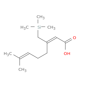 2,6-Octadienoic acid, 7-methyl-3-[(trimethylsilyl)methyl]-, (E)-