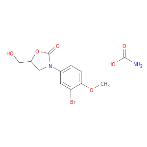3-(3-BROMO-4-METHOXYPHENYL)-5-HYDROXYMETHYL-2-OXAZOLIDINONE CARBAMATE