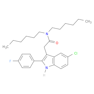 1H-Indole-3-acetamide, 5-chloro-2-(4-fluorophenyl)-N,N-dihexyl-