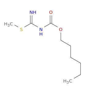 Carbamic acid, [imino(methylthio)methyl]-, hexyl ester