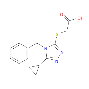 2-[(4-Benzyl-5-cyclopropyl-4H-1,2,4-triazol-3-yl)sulfanyl]acetic Acid