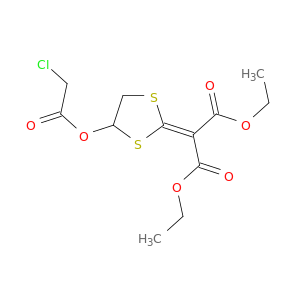 1,3-二乙基2-[4-[(2-氯乙酰基)氧]-1,3-二硫醇-2-ylidene]丙二酸酯