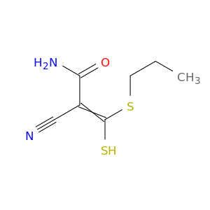 2-Propenamide, 2-cyano-3-mercapto-3-(propylthio)-
