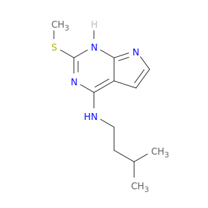 1H-Pyrrolo[2,3-d]pyrimidin-4-amine, N-(3-methylbutyl)-2-(methylthio)-
