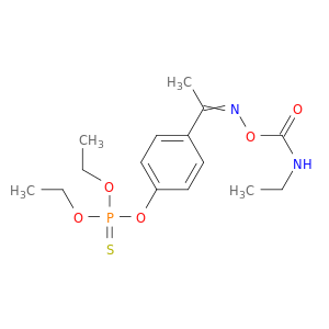 Phosphorothioic acid,O,O-diethyl ester, O-ester with 4'-hydroxyacetophenone O-(ethylcarbamoyl)oxime(8CI)