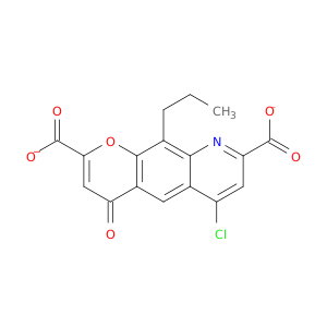 4H-Pyrano[3,2-g]quinoline-2,8-dicarboxylicacid, 6-chloro-4-oxo-10-propyl-, sodium salt (1:2)