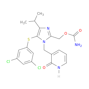 {5-[(3,5-dichlorophenyl)sulfanyl]-4-(1-methylethyl)-1-[(2-oxo-1,2-dihydropyridin-3-yl)methyl]-1h-imidazol-2-yl}methyl carbamate